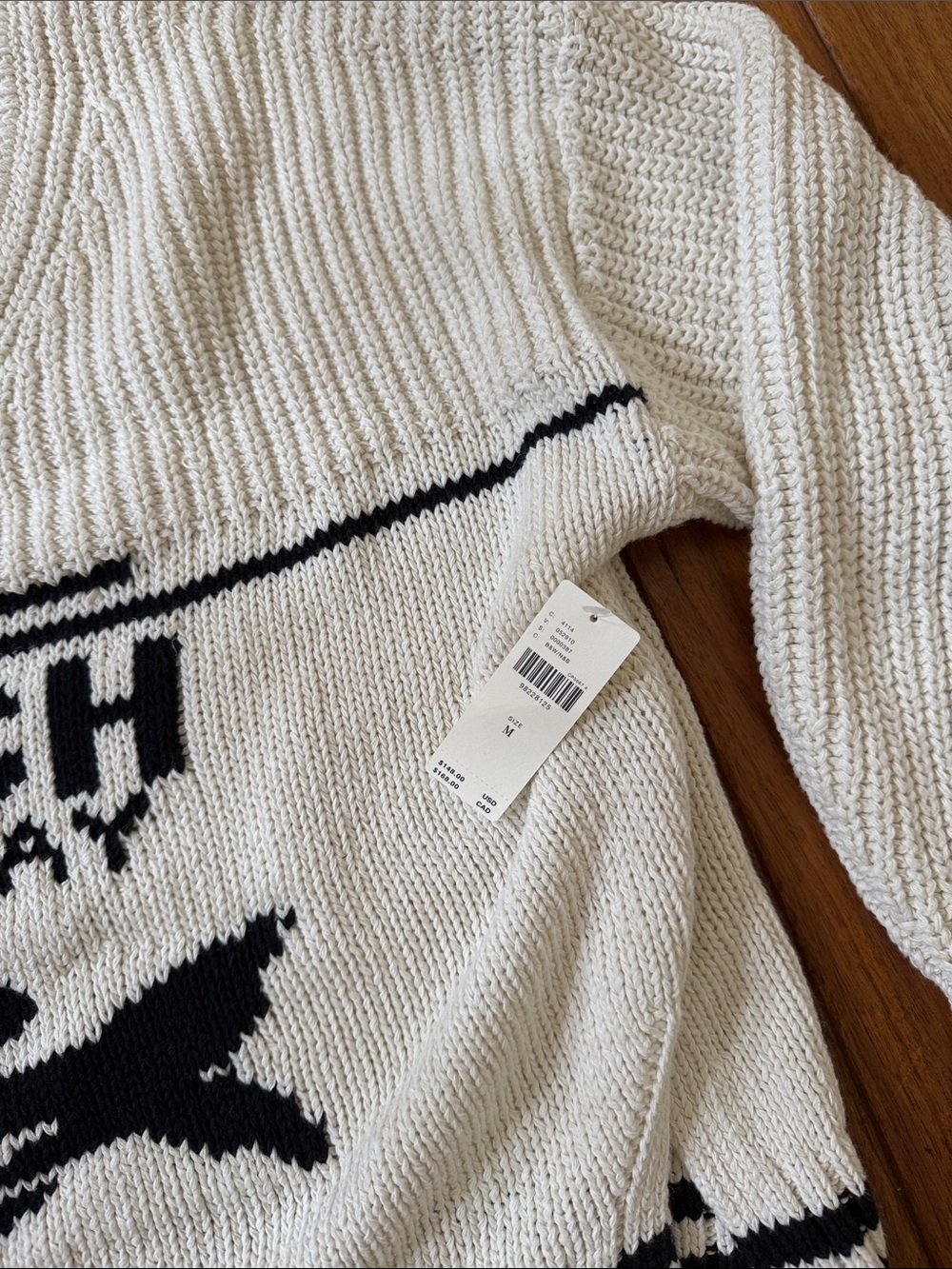 NWT- Maeve Cream V‑Neck Knit Sweater “catch of Day” sz M - Picture 4 of 6